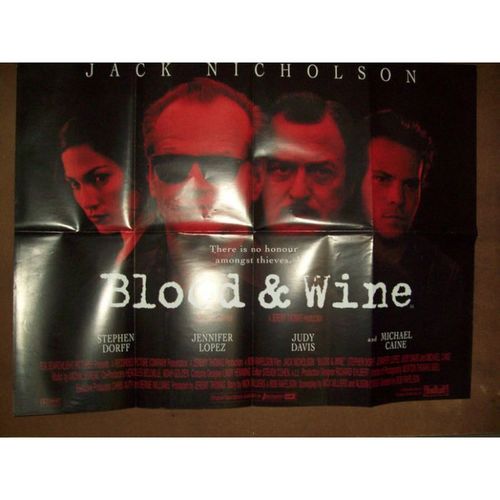 BLOOD & WINE Jack Nicholson, Jennifer Lopez 1996 Movie Quad Poster