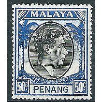 Penang 1949 SG19 50c Black & Blue Mounted Mint .. ..