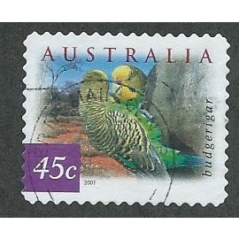 AUS 2001 45c (S/A) 'FLORA AND FAUNA-BIRDS- BUDG (P11.5X11)FINE USED (EBID41-361)