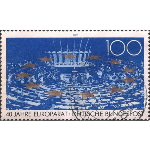 GERMANY, Council of Europe 40 years, blue 1989, 100Pf, #2