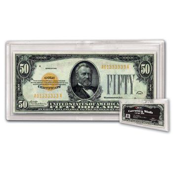 Crystal Clear Hard Plastic Large Bill Currency Holder