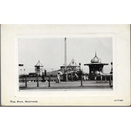 Hastings, E Sussex - Pier - Arcadia Bazaar postcard c.1905-10