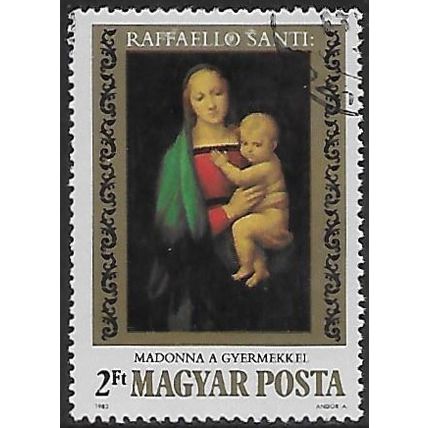 Hungary Mi 3615 A: 2 Ft. multicoloured The Madonna del Granduca, comb p. 11¼:12¼