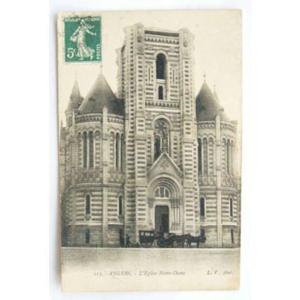 vintage postcard Angers, L'Eglise Notre Dame