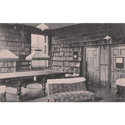 Professor's Billiard Room at St Bede's College Manchester Old Postcard