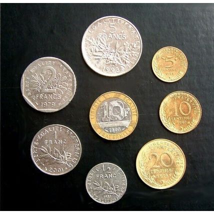 France - 5th Republic - Pre-Euro 8 Coin Set