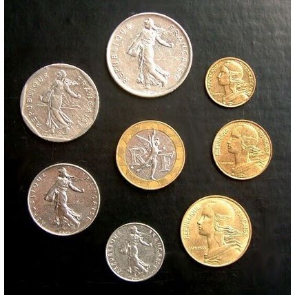 France - 5th Republic - Pre-Euro 8 Coin Set