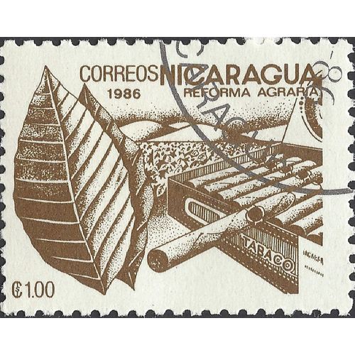 NICARAGUA, Tobacco, brown 1986, $1