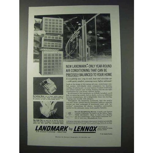 1959 Lennox Landmark Air Conditioning Ad - Year-Round