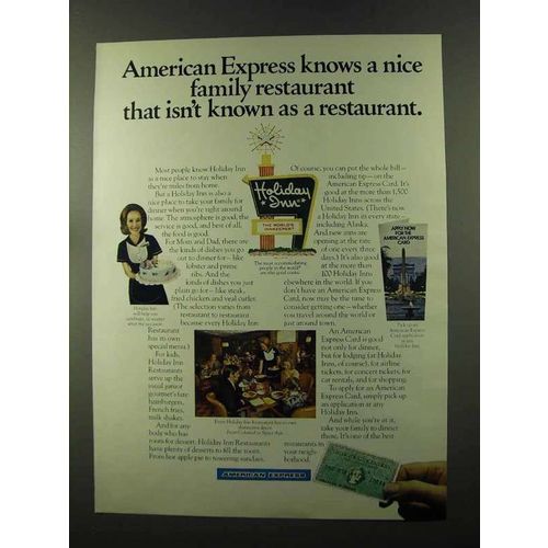 1973 Holiday Inn Ad - American Express Knows