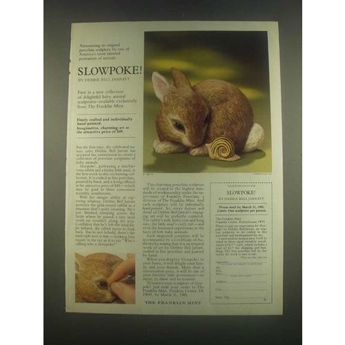 1985 The Franklin Mint Ad - Slowpoke Sculpture