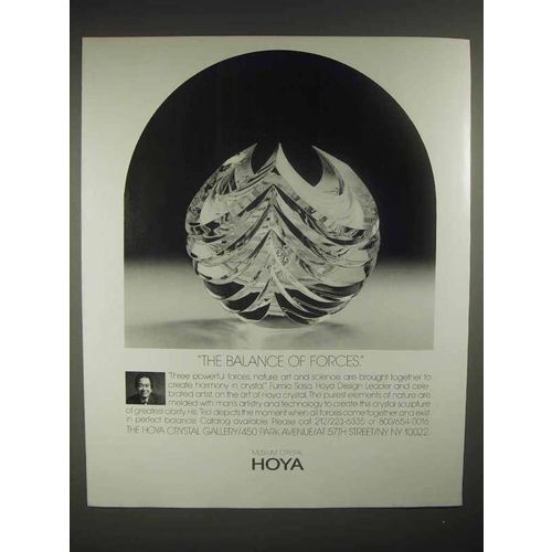 1986 Hoya Trio Crystal Ad - Fumio Sasa