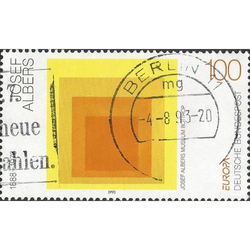 GERMANY, Europa, CEPT, Modern Art, yellow 1993, 100pf