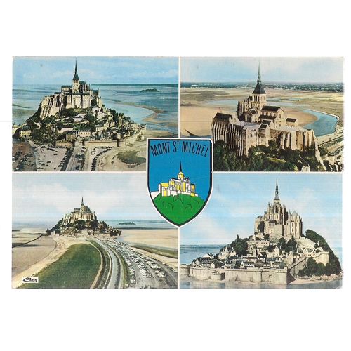 multiview, LE MONT-SAINT-MICHEL, FRANCE unused vintage postcard #