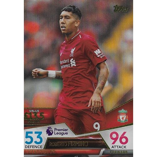 Match Attax Ultimate 2018/19 Cards: Liverpool - Forward, Firmino