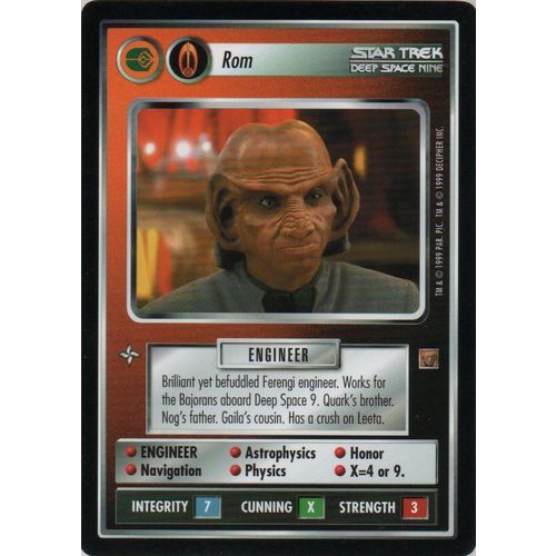 CCG - STAR TREK: RULES OF AQUISITION - ROM (1999) RARE