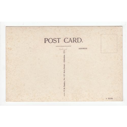Queen Victoria's Monument and Garrison Library Gibraltar Postcard 36106
