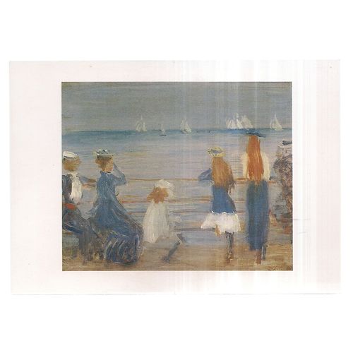 WATCHING COWES REGATTA painting by Philip Wilson Steer unused vintage postcard =