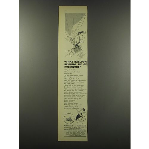 1957 Robinson & Sons Ad - That balloon reminds me of Robinsons