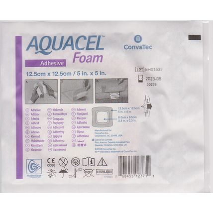 Aquacel adhesive Foam Dressing 12.5 x 12.5 cm sealed sachet