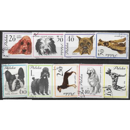 1963 Michel 1374/1382 - cancelled - DOG ANIMAL