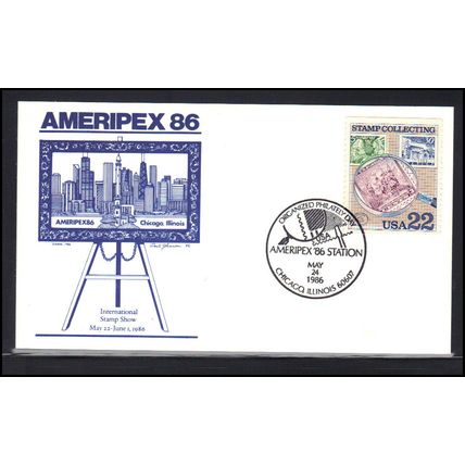 Event Cancel 05-24-86 2200 22c Stamp Collecting (Cachet-U/A) Box0289