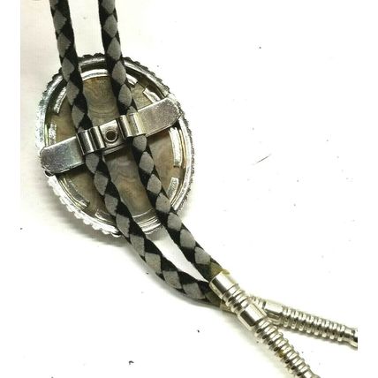 Hand Made Natural Polished Stone Western Cowboy Leather Bolo Neck Tie (B81)