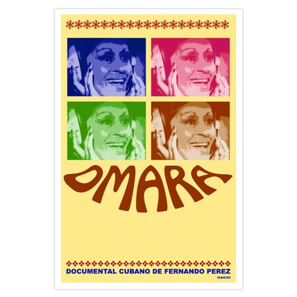Movie Poster decor for OMARA PORTUONDO.Cuba Music Diva.Musical studio wall decor
