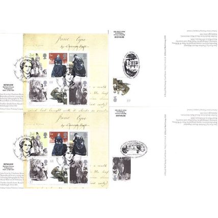 Jane Eyre Set Of 4 Special Benham Postmark Postcard s