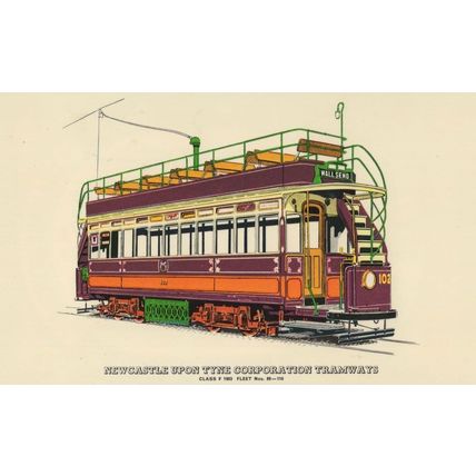 Wallsend Bus Newcastle Upon Tyne Tramway Company Postcard