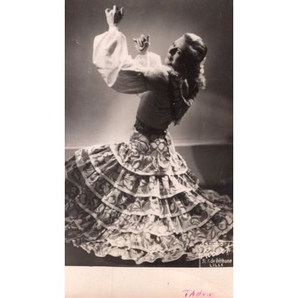French Vintage 1940s Postcard Size Photo Unidentified Actress 2
