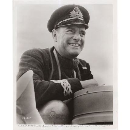 The Cruel Sea Film Jack Hawkins Ship Captain Rare 10x8 Press Photo