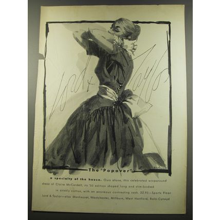 1955 Lord & Taylor Claire McCardell Dress Ad - The Popover