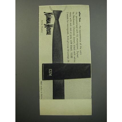 1955 Neiman-Marcus Ties Ad - After Five