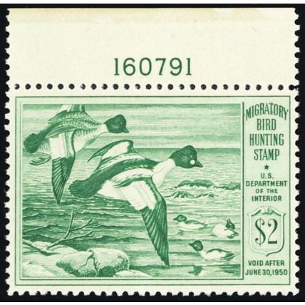 RW16, Mint Superb NH $2 Duck Stamp With PL# .. Stuart Katz