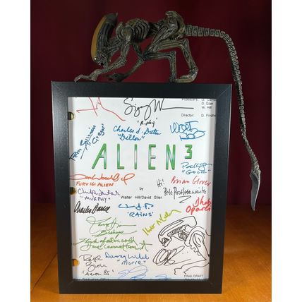 Alien 3 Script Signed- Autograph Reprints- Sigourney Weaver- Ripley- Horror