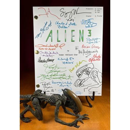 Alien 3 Script Signed- Autograph Reprints- Sigourney Weaver- Ripley- Horror