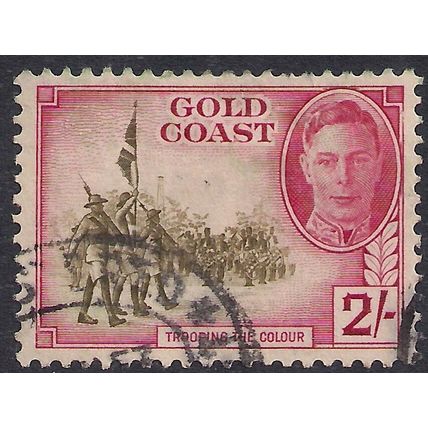 Gold Coast 1948 KGV1 2/-d Green & Magenta SG 144 ( K1133 )