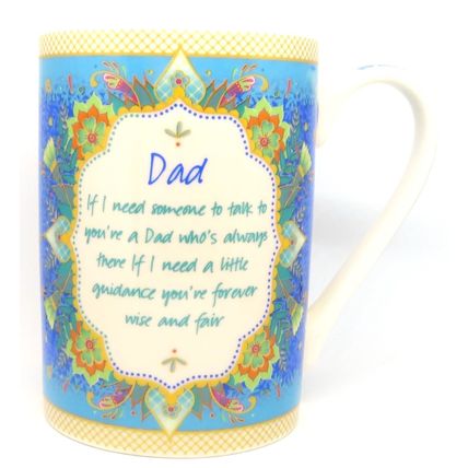 Dad Mug Fine China with Verse Comes Boxed Fathers Day Gift 10.5 CM Tableware