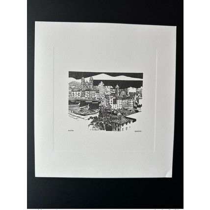 France 1982 Gravure Epreuve Claude Jumelet Bastia Ajaccio Corse ITVF 21 x 19