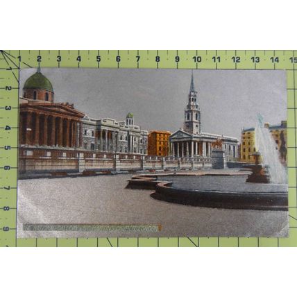 THE NATIONAL GALLERY AND ST MARTIN'S CHURCH, LONDON, ENGLAND, 1907, Postcard