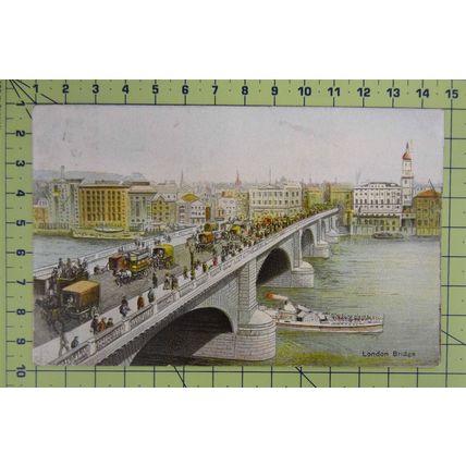 LONDON BRIDGE, LONDON, ENGLAND, 1912, Postcard