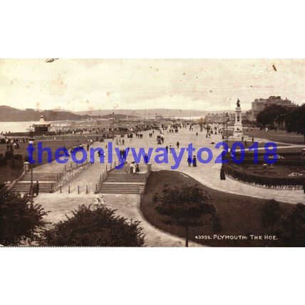 Plymouth, The Hoe, Devon, Sepiatone Postcard
