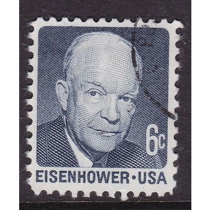 United States 1970 Eisenhower 6c Fine Used SG 1383 VGC