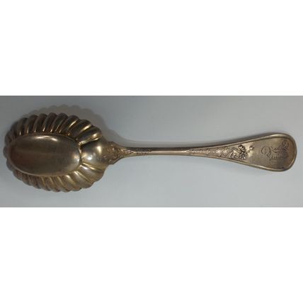 Bird by Wendt Sterling Silver Sugar Spoon Bright-Cut Scalloped 6 1/8" Serving