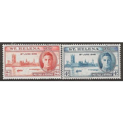 St Helena 1946 Victory Set SG141-142 Mounted Mint .