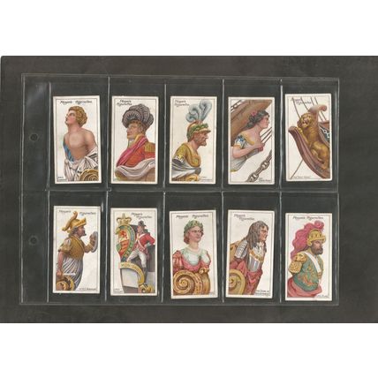 Original Vintage Cigarette Cards Full Set of 25 Ships Figureheads from 1912