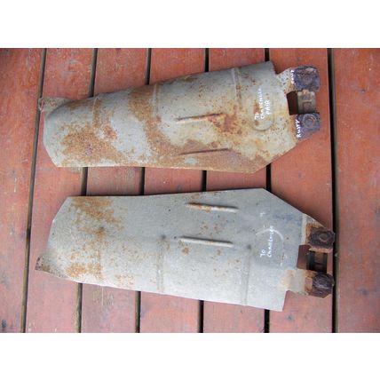 1970 DODGE CHALLENGER MUFFLER SHIELDS PAIR OEM