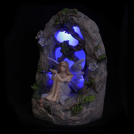 Backlit Flower Fairy Woodland Grove LED Figurine Ornament