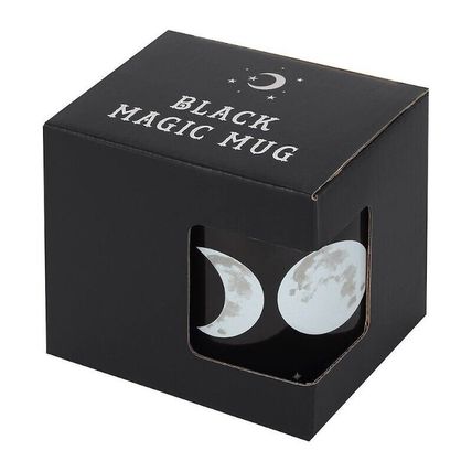 Triple Moon Black Coffee Tea Mug Gothic Wiccan Gift Boxed